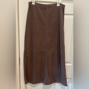 Sahalie Brown Fleece Maxi Skirt